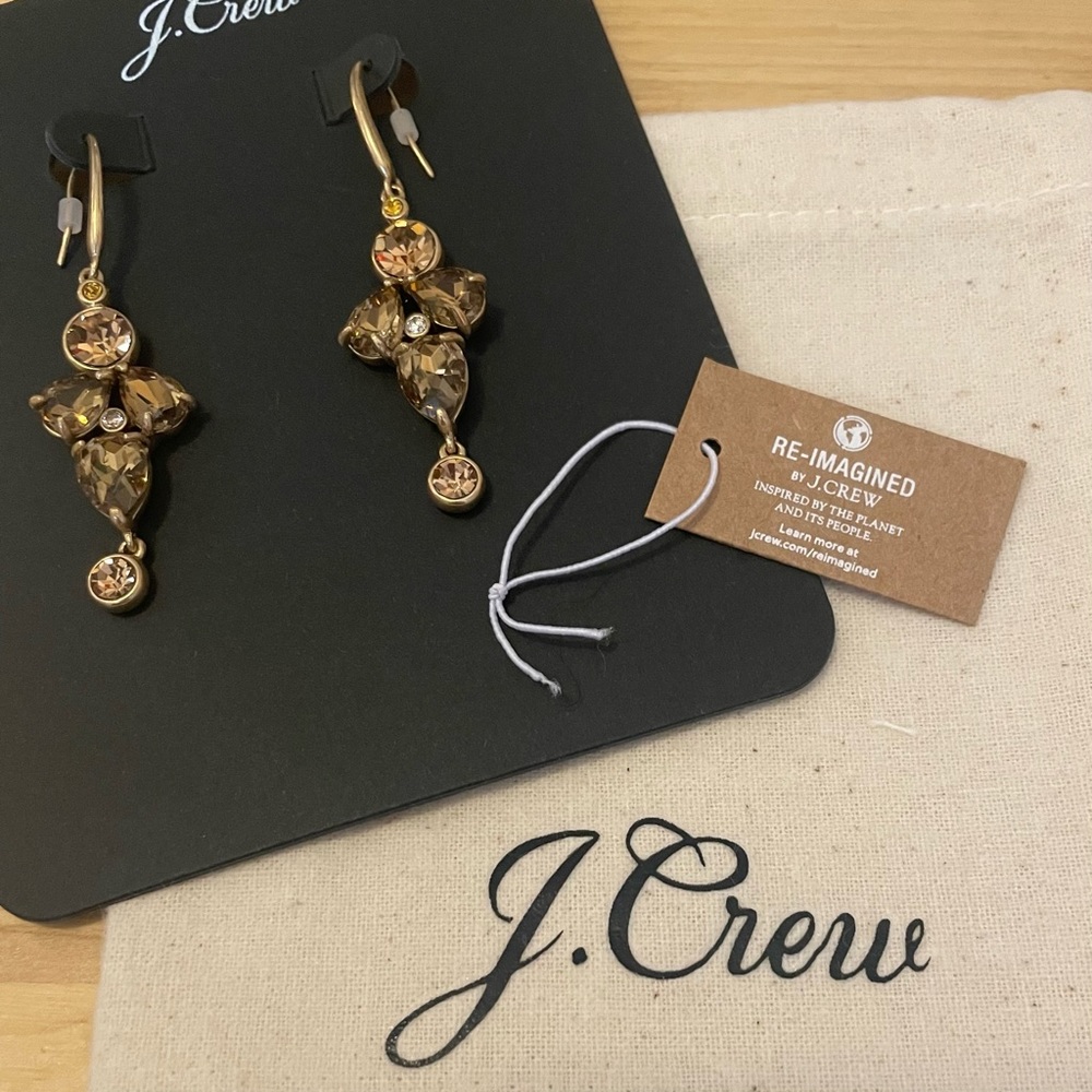 J. Crew Delacroix Sparkle Dangle Earrings - Picture 2 of 5